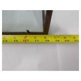 Terrarium Glass Display Cabinet with Rusted Iron Frame and Hanging Ring