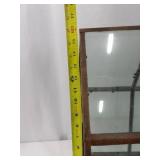 Terrarium Glass Display Cabinet with Rusted Iron Frame and Hanging Ring