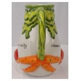 Pitcher - Vintage Ceramic Tomato & Carrot Motif with Vitamins, vigor and vitality