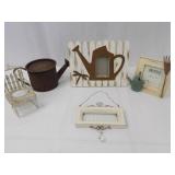 Midwest of Cannon Falls Garden Decor Lot - 3x3 Frame, Garden Sign, Rustic Watering Cans