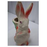 Vintage Paper Mache Easter Rabbit Planter - 10.5 Inches Tall