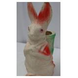 Vintage Paper Mache Easter Rabbit Planter - 10.5 Inches Tall