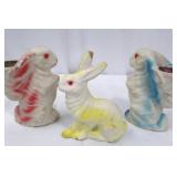 Ceramic Rabbit Planter - 3-Piece Set - Pastel Accents