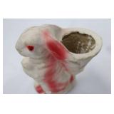 Ceramic Rabbit Planter - 3-Piece Set - Pastel Accents