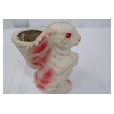 Ceramic Rabbit Planter - 3-Piece Set - Pastel Accents