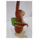 Rabbit Figurines - Brown/Orange & White with Green Backpack (2-pack)