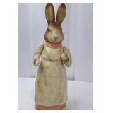 Vintage 18-inch Papier-Mâché Easter Bunny with Moveable Arms