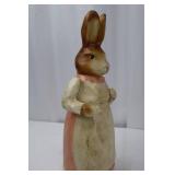 Vintage 18-inch Papier-Mâché Easter Bunny with Moveable Arms