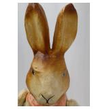 Vintage 18-inch Papier-Mâché Easter Bunny with Moveable Arms