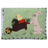 Easter Pillows - Handmade Felt Applique (Lot of 3)