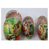 Vintage Hand-Painted Easter Egg Nesting Set - Rabbit & Duck Scene (3-Piece)