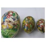 Decorative Easter Eggs Set of 3 - Large 7 in, Medium 4.5 in, Small 3.5 in