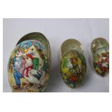 Decorative Easter Eggs Set of 3 - Large 7 in, Medium 4.5 in, Small 3.5 in