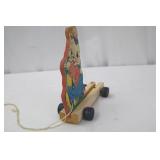 Fisher-Price Vintage Wooden Easter Bunny Pull Toy