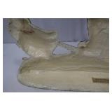 Rabbit in Wagon Figurine with Duck Pullers - Hand-Painted Easter Decor, Approximately 18 in