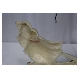 Rabbit in Wagon Figurine with Duck Pullers - Hand-Painted Easter Decor, Approximately 18 in