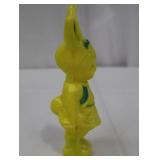 Rosbro Vintage Easter Bunny Toy - Girl Bunny Rattle - 5 Inches Tall