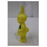 Rosbro Vintage Easter Bunny Toy - Girl Bunny Rattle - 5 Inches Tall