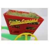 Easter Express Chicken Cart Toy - Yellow Rooster with Red Hay Basket