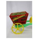 Easter Express Chicken Cart Toy - Yellow Rooster with Red Hay Basket