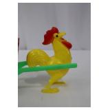 Easter Express Chicken Cart Toy - Yellow Rooster with Red Hay Basket