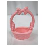 Rosbro Pink Easter Basket - Hard Plastic, Circa 1950s