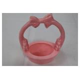Rosbro Pink Easter Basket - Hard Plastic, Circa 1950s