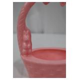 Rosbro Pink Easter Basket - Hard Plastic, Circa 1950s