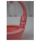 Rosbro Pink Easter Basket - Hard Plastic, Circa 1950s