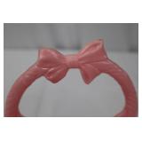 Rosbro Pink Easter Basket - Hard Plastic, Circa 1950s