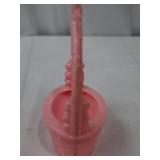 Rosbro Pink Easter Basket - Hard Plastic, Circa 1950s