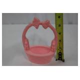 Rosbro Pink Easter Basket - Hard Plastic, Circa 1950s