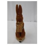 Vintage German Rabbit Figurines - 2-Piece Set with Basket, 9-inch Tall Bunny