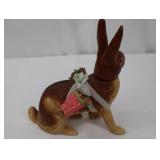 Vintage 1950s Rabbit Candy Holder with Baskets - Easter Decor