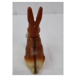 Vintage Ceramic Rabbit Figurines - Pair (Large Standing & Small Seated) with Ribbon
