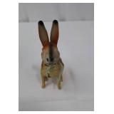 Vintage Ceramic Rabbit Figurines - Pair (Large Standing & Small Seated) with Ribbon