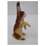 Vintage Ceramic Rabbit Figurines - Pair (Large Standing & Small Seated) with Ribbon