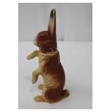 Vintage Ceramic Rabbit Figurines - Pair (Large Standing & Small Seated) with Ribbon