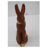 Vintage Ceramic Rabbit Figurines - Pair (Large Standing & Small Seated) with Ribbon