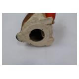 German Papier-Mache Easter Bunny Collectible - Carrot Holder with Evergreen Sprig