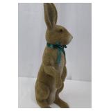 Flecked Bunny Plush 18 in Tall - Teal Ribbon Easter Decor