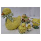 Teena Flanner Collection for MCF - 8" Tall Yellow Duck Figurine Set (4-Piece)