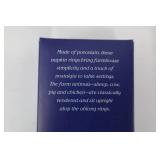 Williams-Sonoma Farm Animal Napkin Rings NR S4 - Porcelain Set of 4