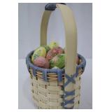 Midwest of Cannon Falls Teena Flanner Easter Figurines - Basket with Pastel Eggs & Bunnies