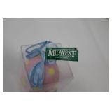 Midwest of Cannon Falls Exclusive Design Easter Figurine Set - 4-Piece on Wicker Basket Pedestals