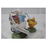 Midwest of Cannon Falls Exclusive Design Easter Figurine Set - 4-Piece on Wicker Basket Pedestals
