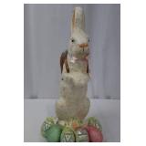Enesco Special Delivery Easter Bunny Figurine With Egg Basket - 2001 Made in China