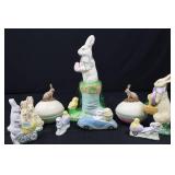 Teena Flanner Collection Easter Bunny Figurines - Set of 9 - Midwest of Cannon Falls