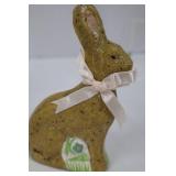 Ceramic Easter Bunny Figurines Lot - 2 Tall Brown Bunnies, 6 Eggs, 2 Kittens, Bunny & Rabbit Minis