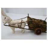 Vintage Easter Bunny Figurines Lot - 8 Pieces, Hong Kong Made